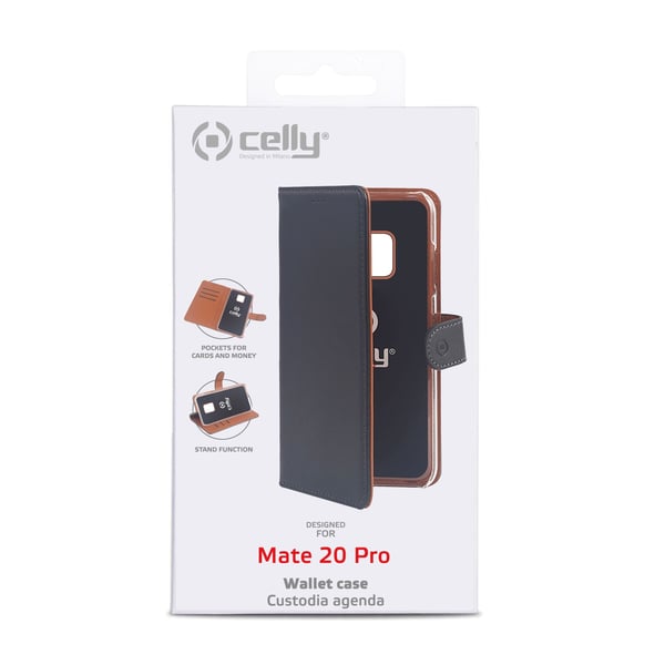 Celly WALLY794 mobiltelefon etui 16,2 cm (6.39") Folie Sort