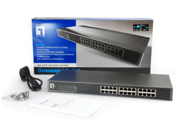LevelOne FSW-2450 verkkokytkin Hallitsematon Fast Ethernet (10/100) Musta