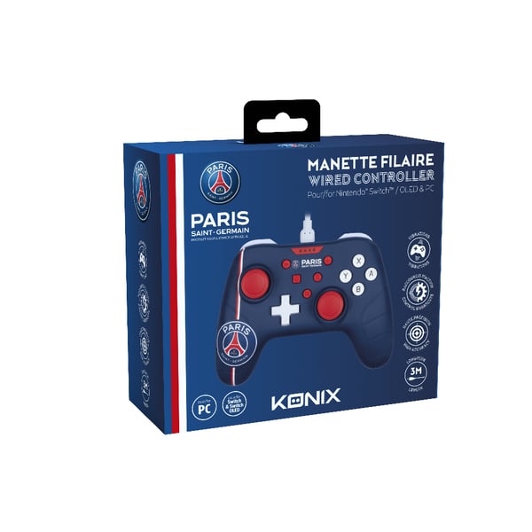Konix 82531120666 spelkonsoler Blå, Röd, Vit USB Spelplatta Analog / Digital Nintendo Switch, Nintendo Switch OLED, PC