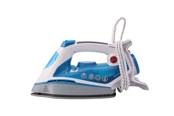 Hoover IRONflow TIF2600/1 011 Kuiva- & höyrysilitysrauta Keraaminen pohjalevy 2600 W Sininen, Läpinäkyvä