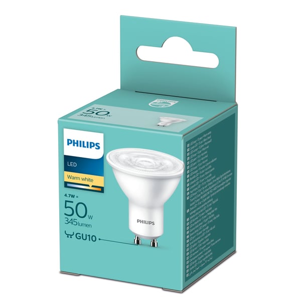 Philips 8719514257542 LED-lampe Varm hvid 2700 K 4,7 W GU10