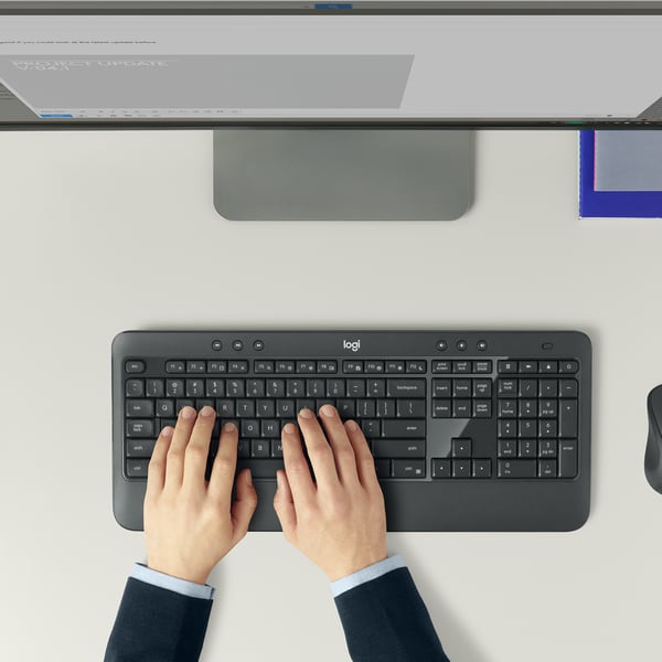 Logitech MK540 Advanced tastatur Mus inkluderet Universel RF trådløst AZERTY Belgisk Sort