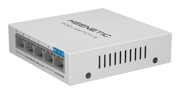 Keenetic PoE+ Switch 5 (KN-4610) Ohanterad Gigabit Ethernet (10/100/1000) Strömförsörjning via Ethernet (PoE) stöd Skrivbord Vit