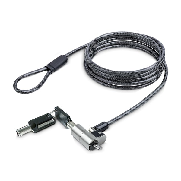 StarTech.com NANOK-LAPTOP-LOCK kabellås Sort, Sølv 2 m