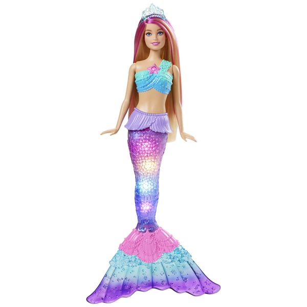 Barbie Dreamtopia Twinkle Lights Mermaid -nukke, jossa valotehoste, 3–7-vuotiaille