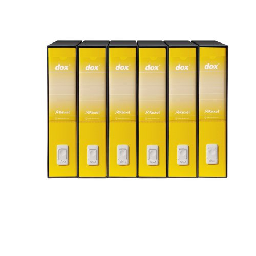 Rexel D26206 rengaskansio Foolscap Musta, Keltainen