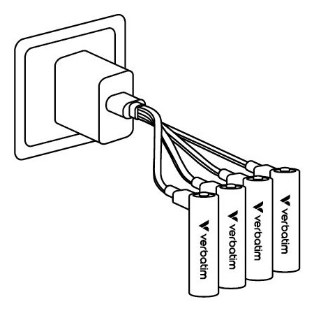 Verbatim 30250 husholdningsbatteri Genopladeligt batteri AAA Lithium-Ion (Li-Ion)