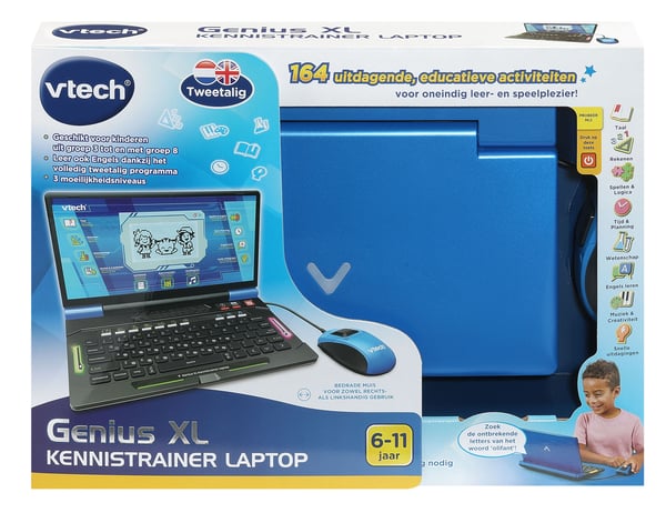 VTech Genius XL Kennistrainer Laptop QWERTY Bærbar computer til børn
