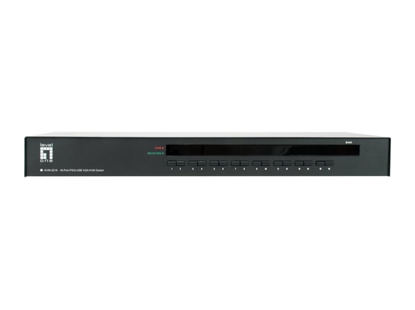 LevelOne KVM-3216 KVM-switchar Rackmontering Svart