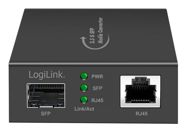 LogiLink NMC002 netværksomformer til medie 2500 Mbit/s Sort