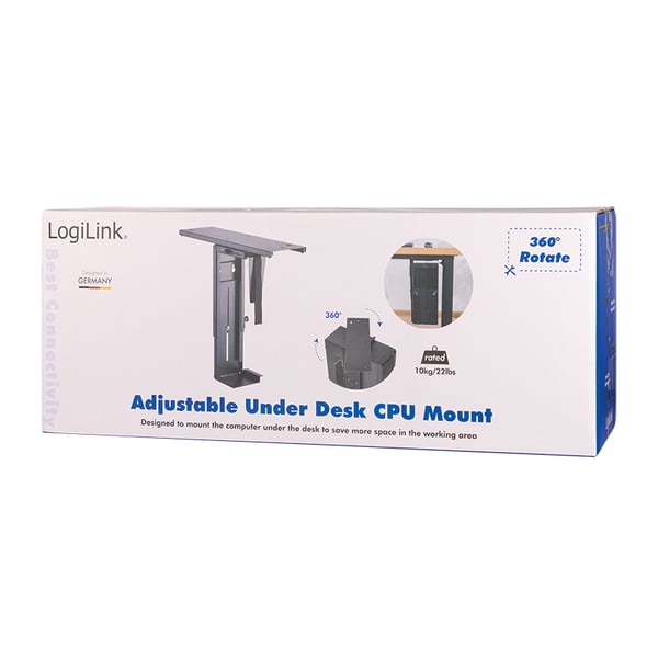 LogiLink EO0004 CPU-hållare Bordsmonterad CPU-hållare Svart