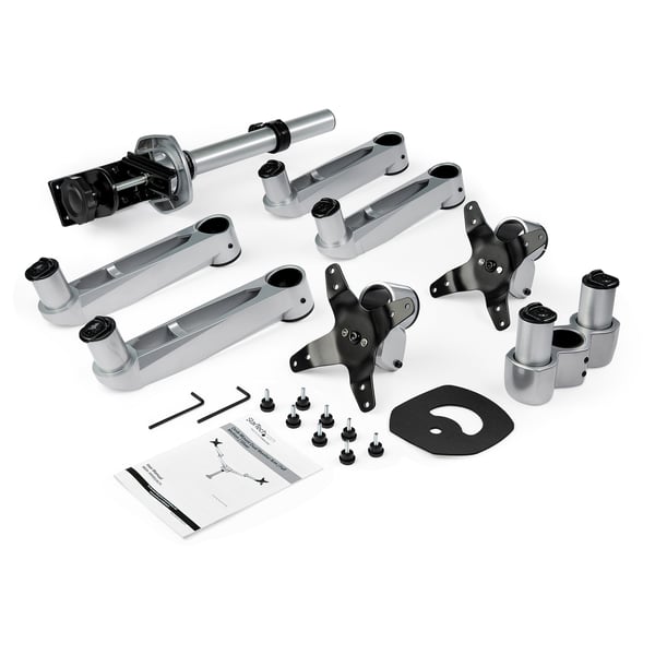 StarTech.com ARMDUALPS skærmbeslag og -stativer 68,6 cm (27") Skrivebord Sølv