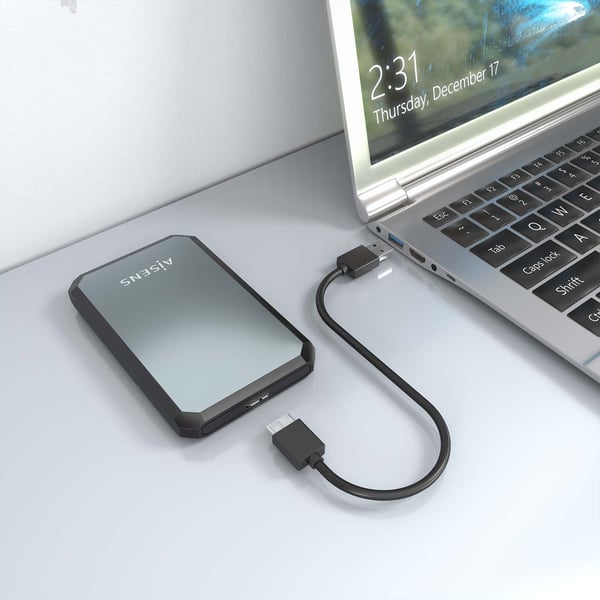 AISENS ASE-2529B drevkabinet HDD/SSD kabinet Sort, Grå 2.5"