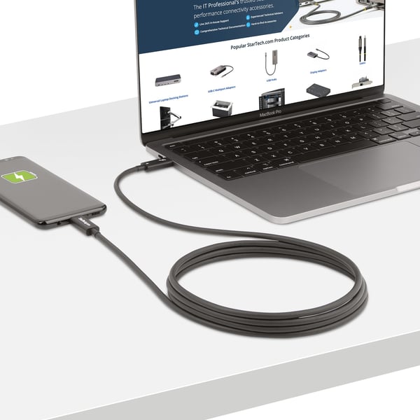 StarTech.com 2 m Aktiv Thunderbolt 4-kabel, 40 Gbit/s, 100W PD, USB4 - USB-kabel - 24-stifts USB-C (M