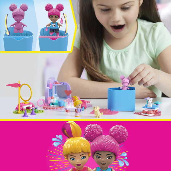 MEGA Barbie Color Reveal Train 'n Wash Pets
