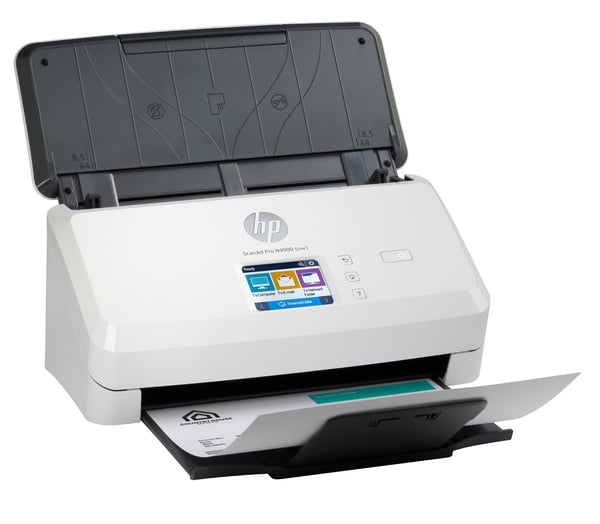HP ScanJet Pro N4000 snw1 Arkkisyöttöskanneri 600 x 600 DPI A4 Musta, Valkoinen