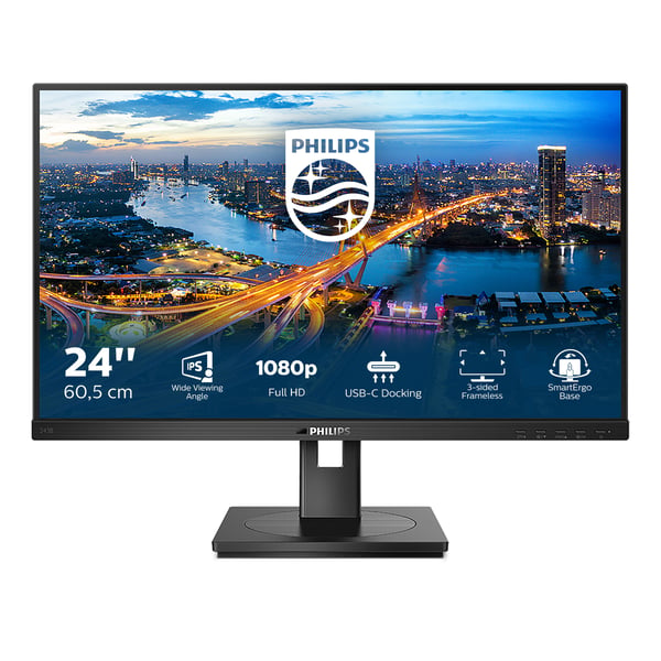 Philips B Line 243B1/00 tietokoneen litteä näyttö 60,5 cm (23.8") 1920 x 1080 pikseliä Full HD LED Musta