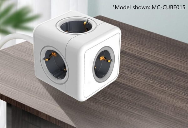 Microconnect MC-CUBE015USB stikdåse 1,5 m 4 AC stikkontakt(er) Indendørs Hvid