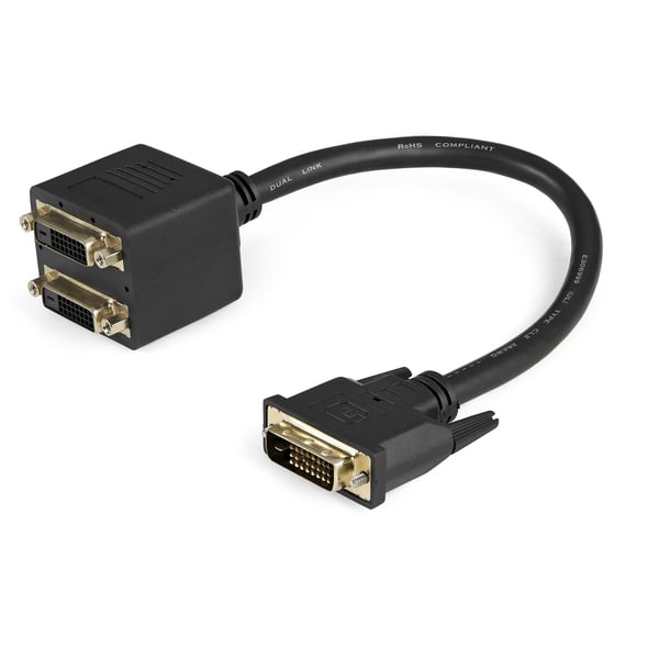 StarTech.com 30 cm DVI-D till 2x DVI-D digital video splitter kabel – M/F