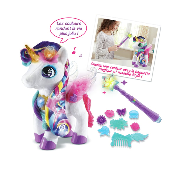 VTech KidiPet Friends STYLA, MA LICORNE MAQUILLAGE MAGIQUE