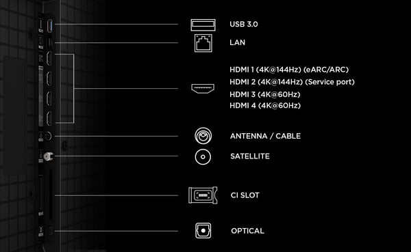 TCL P8L 98P8L TV 2,49 m (98") 4K Ultra HD Smart TV Wi-Fi Sort 1000 cd/m²
