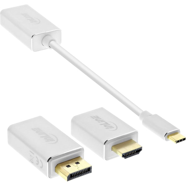 InLine 64109S videokabel adapter Sølv