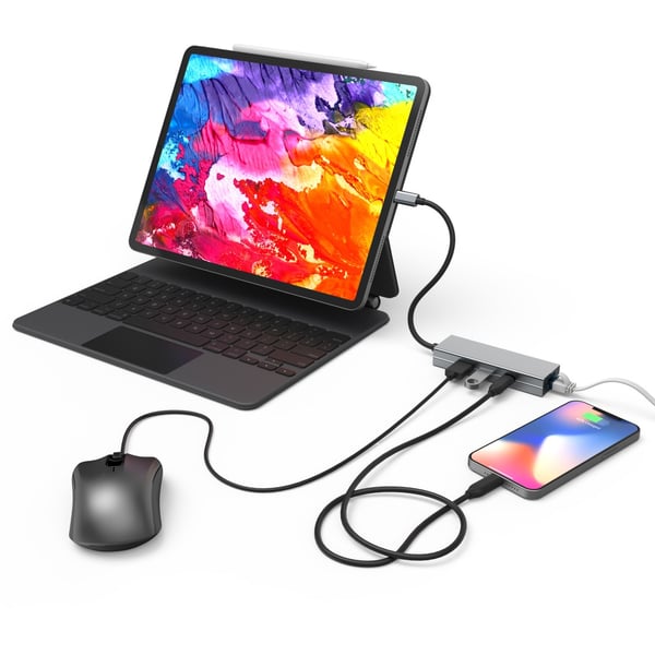 Hama 00200108 dockingstation USB 3.2 Gen 1 (3.1 Gen 1) Type-C Grå