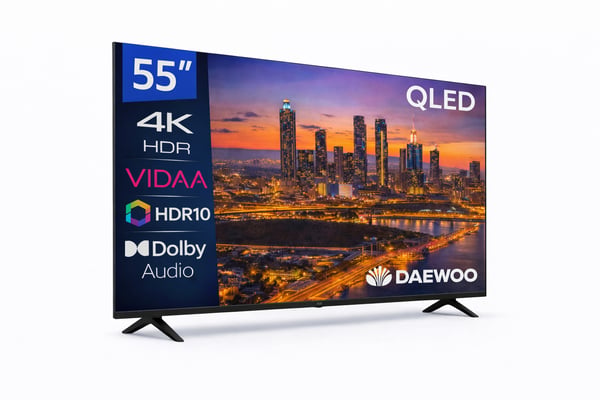 Daewoo 55VB56QV tv 139,7 cm (55") 4K Ultra HD Älytelevisio Wi-Fi Musta