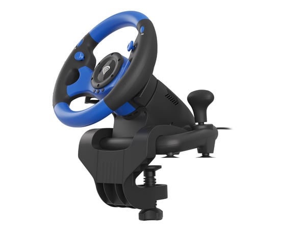 GENESIS Seaborg 350 Svart, Blå USB Ratt + Pedaler Nintendo Switch, PC, PlayStation 4, Playstation 3, Xbox 360, Xbox One, Xbox Series S, Xbox Series X