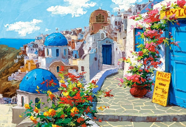 Castorland Spring in Santorini 2000 pcs Kuviopalapeli 2000 kpl Taide