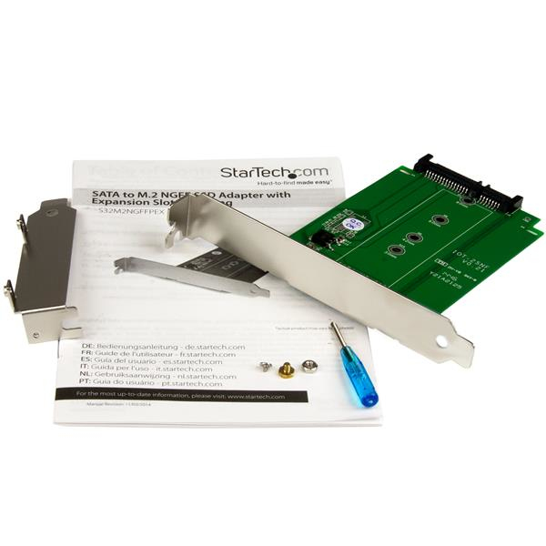 StarTech.com M.2 till SATA SSD-adapter – expansionsplats monterad