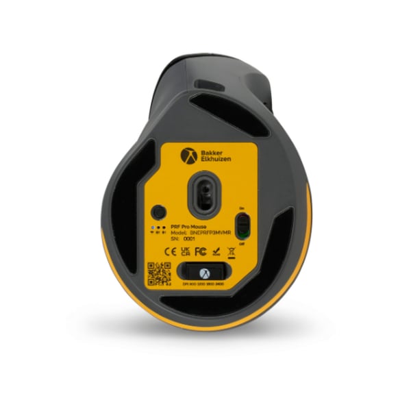 BakkerElkhuizen PRF Pro hiiri Office Oikeakätinen RF Wireless + Bluetooth + USB Type-C Optinen 2400 DPI