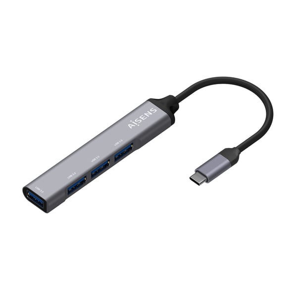 AISENS A109-0541 gränssnittshubbar USB 3.2 Gen 1 (3.1 Gen 1) Type-C 5000 Mbit/s Grå