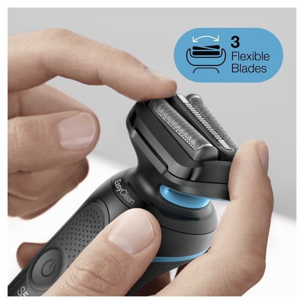Braun Series 5 50-M1000s Folie shaver Sort, Blå