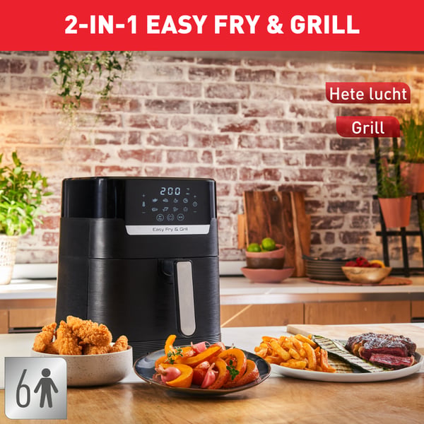 Tefal Easy Fry & Grill EY5058 Single 4,2 l Fristående 1550 W Varmluftsfritös Svart