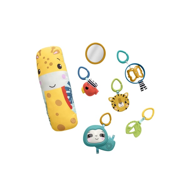 Fisher-Price 3-i-1-gym för baby och småbarn, lekmatta och sensoriska leksaker för lek på mage, regnskog