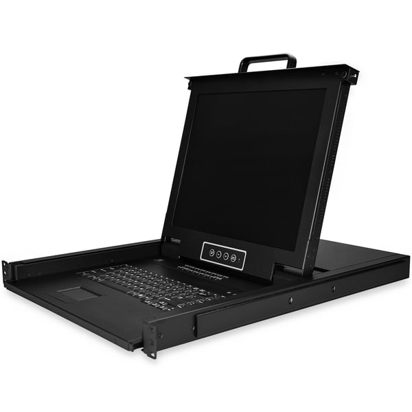 StarTech.com RKCONS1716K rack-konsol 43,2 cm (17") 1280 x 1024 pixel Stål Sort 1U