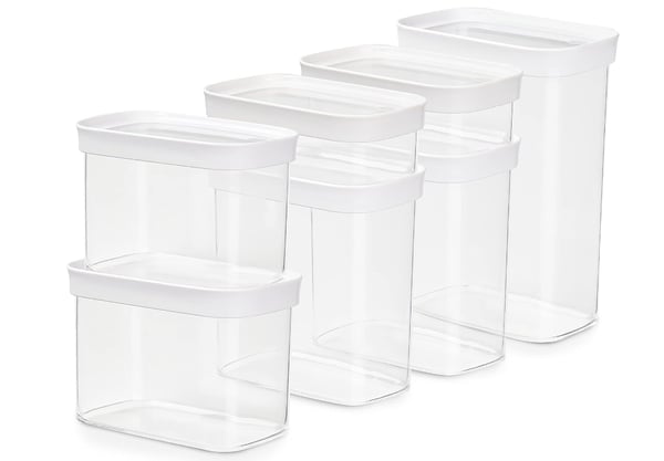 EMSA N1142900 enhed til madopbevaring Rektangulær Sæt 8,3 L Transparent, Hvid 7 stk