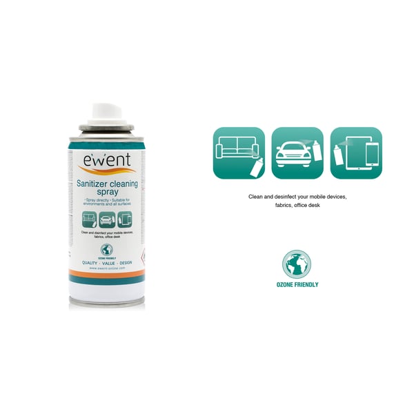 Ewent EW5675 kit för produktrengöring Universal Spray för rengöring av utrustning 100 ml