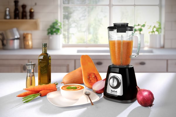 Tefal BlendForce II BL4358 1,25 L Bordplade blender 800 W Sort, Børstet stål