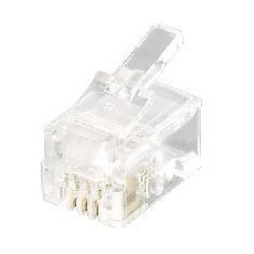 Equip 121111 kabelkontakter RJ-11 (4P4C) Transparent