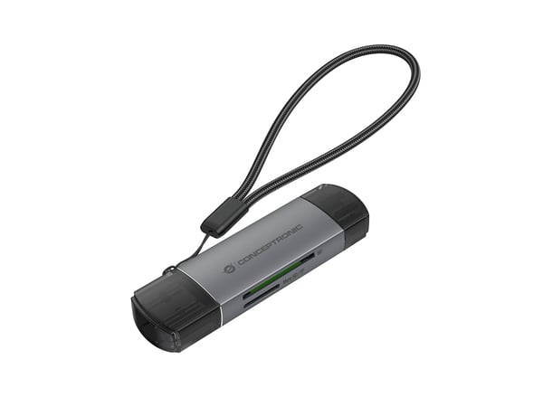 Conceptronic BIAN05G kortinlukija USB 3.2 Gen 1 (3.1 Gen 1) Type-A/Type-C Harmaa