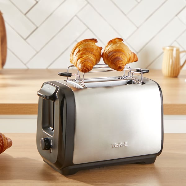Tefal Subito TT5S1DE0 leivänpaahdin 7 2 viipale(i)ta 1300 W Musta, Ruostumaton teräs