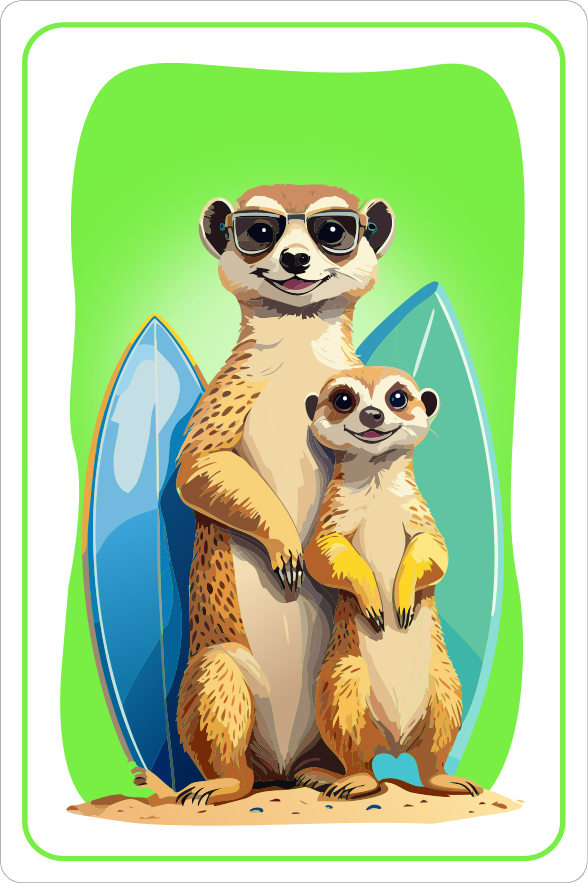 Asmodee Mighty Meerkats Memories Roulette Kortspil Familie