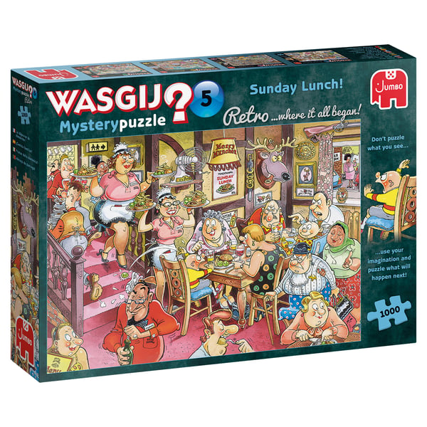 Wasgij Retro Mystery 5 1000 pcs Puslespil 1000 stk Tegneserier