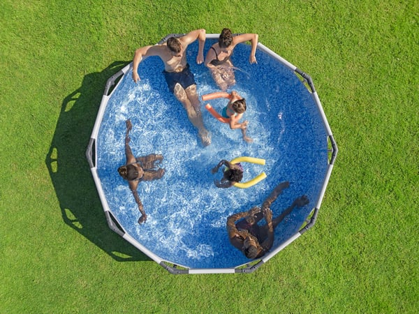 Bestway Steel Pro 56406 ovan mark-svimmingpooler Pool med ram Rund 4678 l