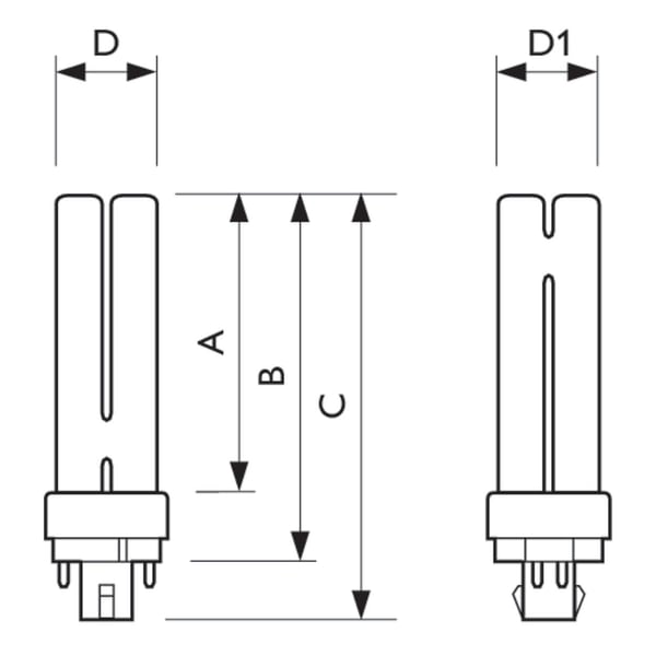 Philips MASTER PL-C 4 Pin neonlampe 10 W G24q-1 Varm hvid