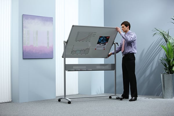 Nobo Impression Pro emaljeret magnetisk mobilt whiteboard 1200 x 900 mm