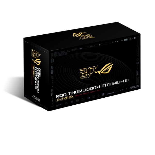 ASUS ROG Thor 3000W Titanium III Edition 20 enhed til strømforsyning 20+4 pin ATX ATX Sort