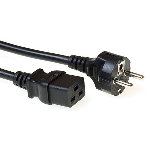 ACT AK5148 strömkablar Svart 5 m CEE7/7 C19 coupler